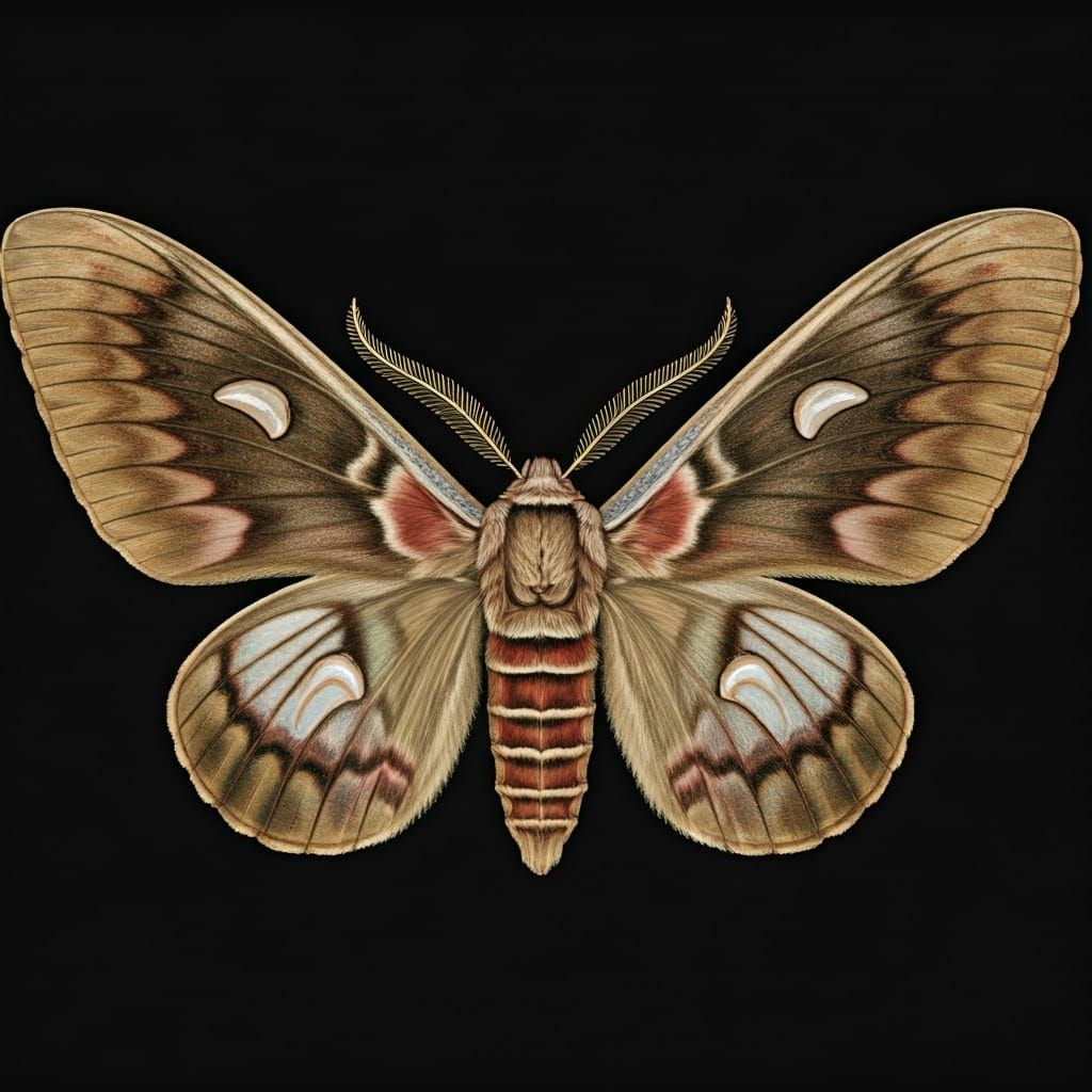 Otherworldly Moth Inspired by Ernst Haeckel