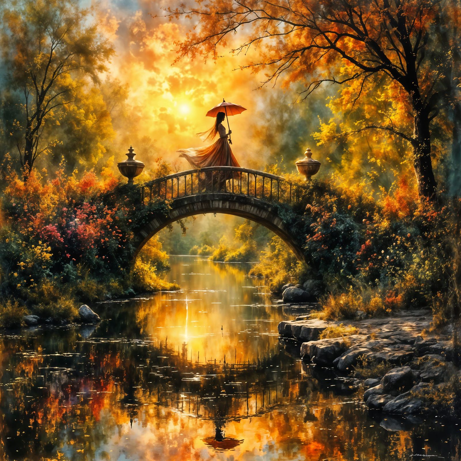 Magical Sunset Over Garden Bridge