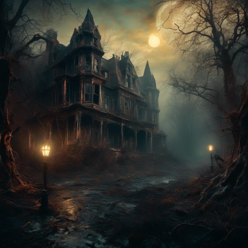 Victorian High Society Psychedelic Art in Tim Burton Style