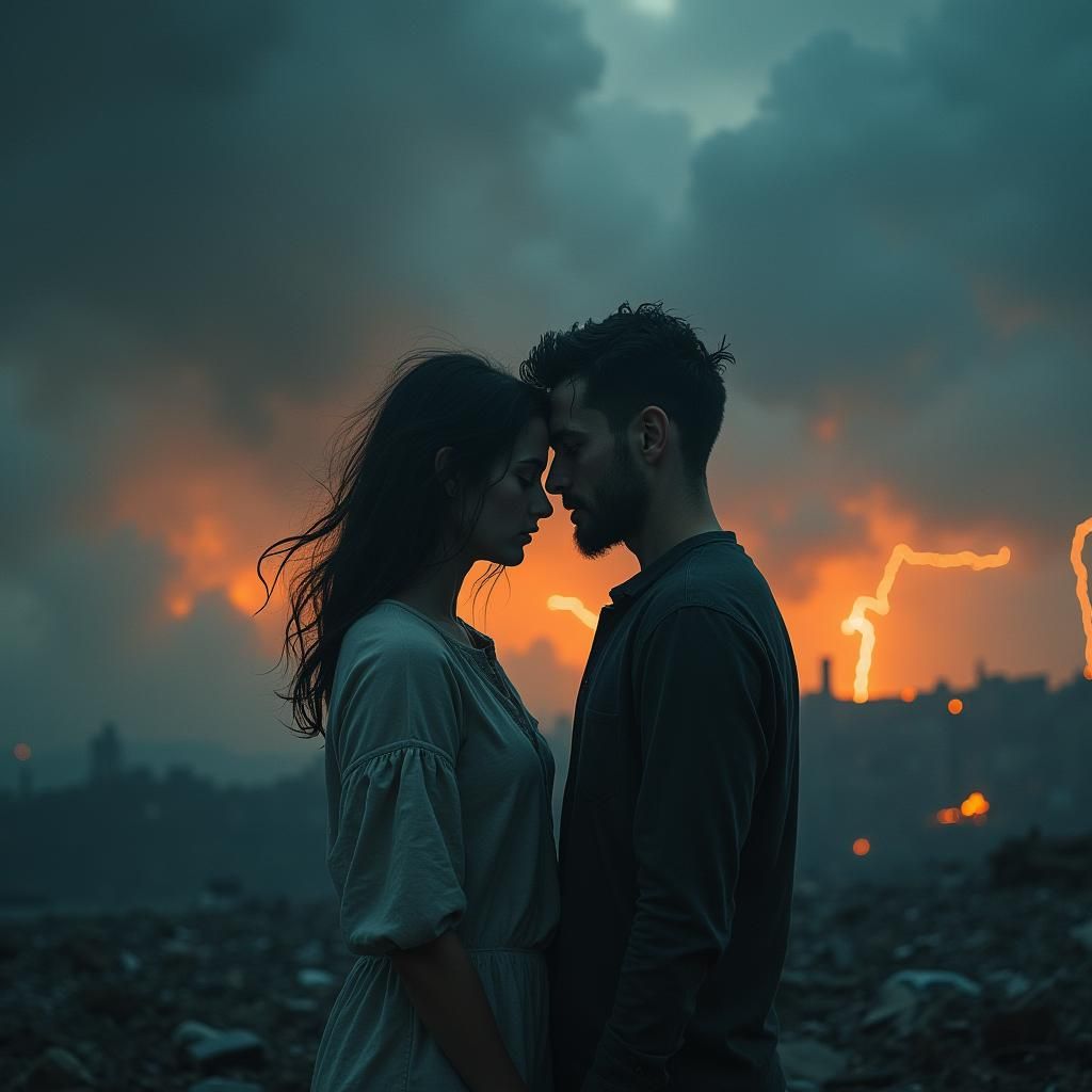 Stormy Landscape of Heartbreak, Digital Art