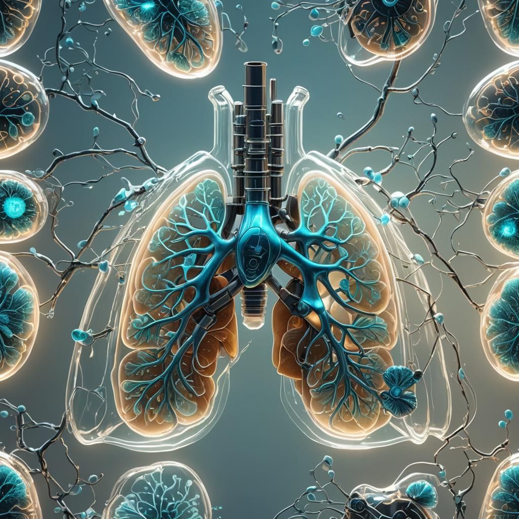 Glass Lungs with Bioluminescent Nano Components