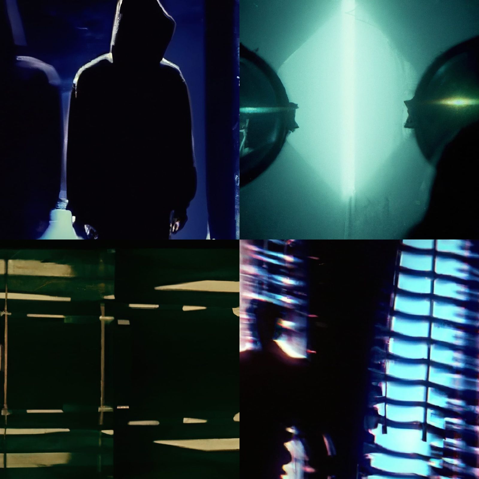 Mirrored Figure's Desperate Flight Through Hall of Mirrors