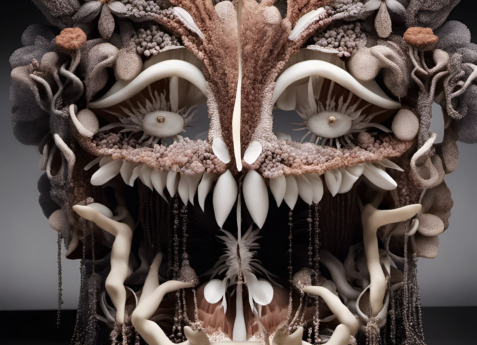 Detailed Bead Sculpture in Colorful Style