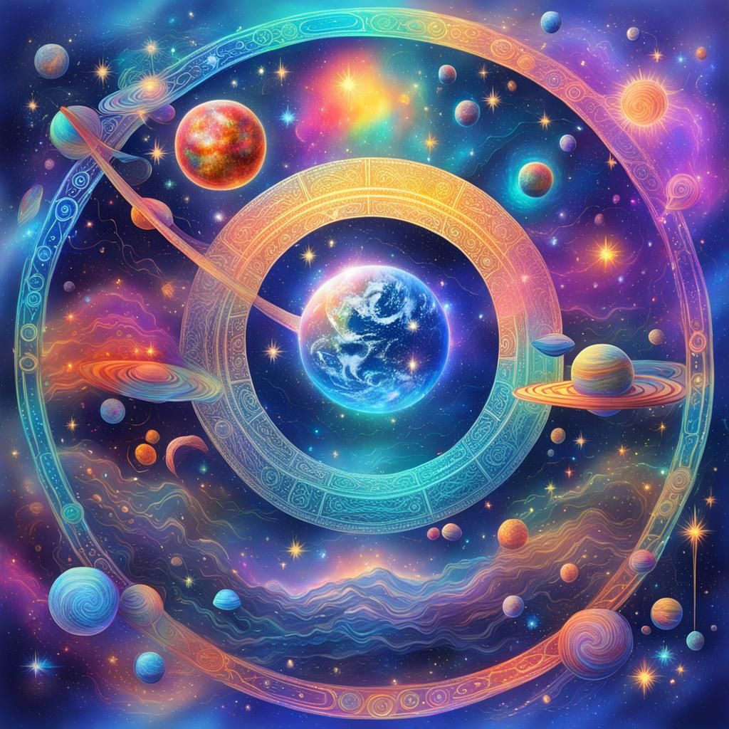 Google Web Browser in Astral Cosmic Illustration