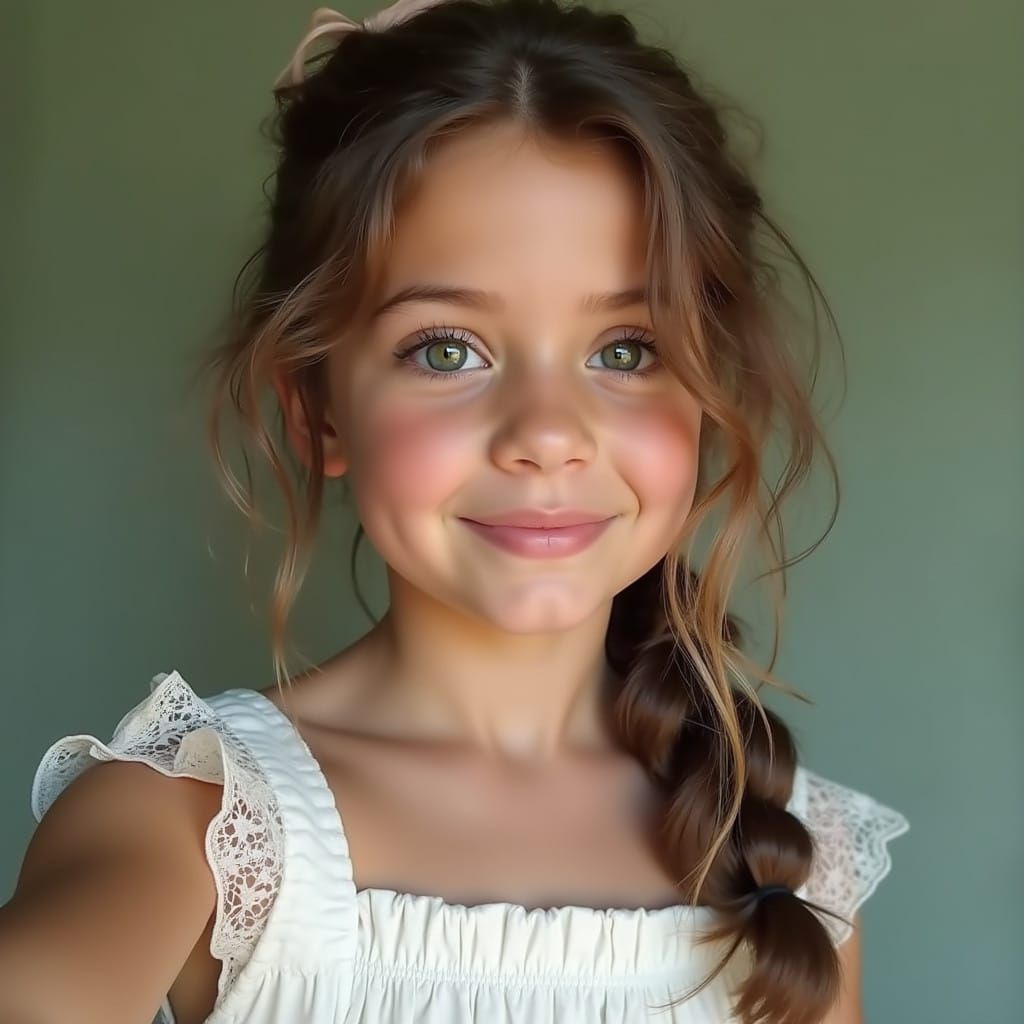 Girl in a Realistic Selfie Style