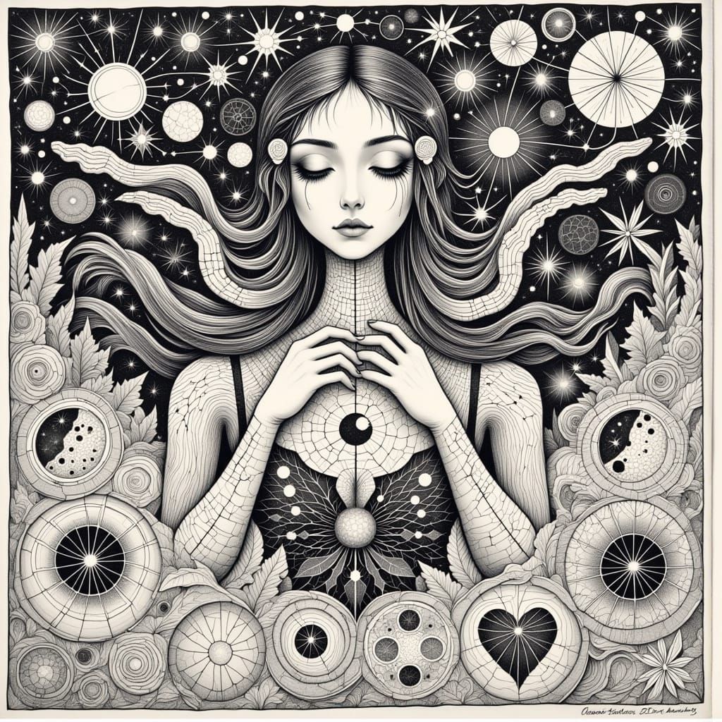 Celestial Dreamscapes in Kintsugi-Inspired Etching