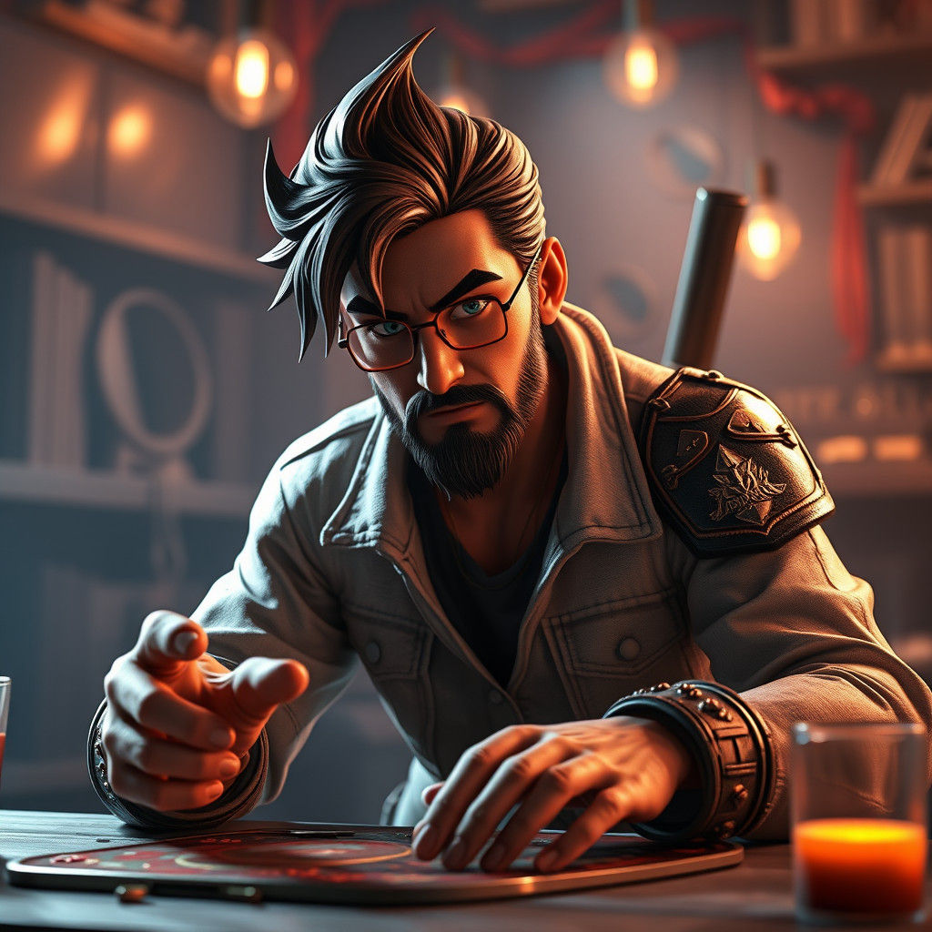 Templar in Detailed 3D Game Cinematic Style