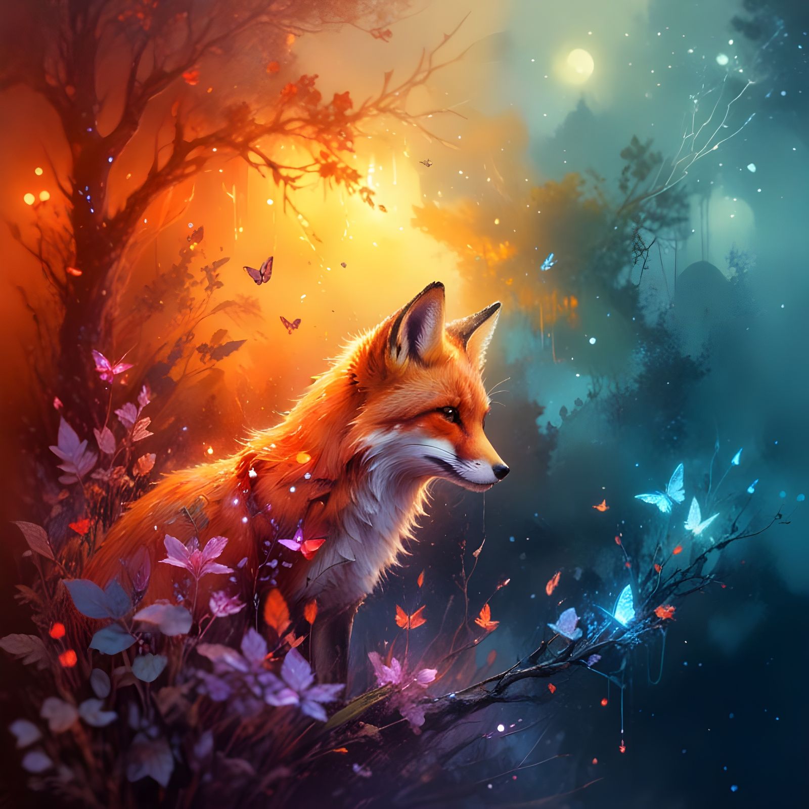 Moonlit Whispers in a Dreamlike Garden