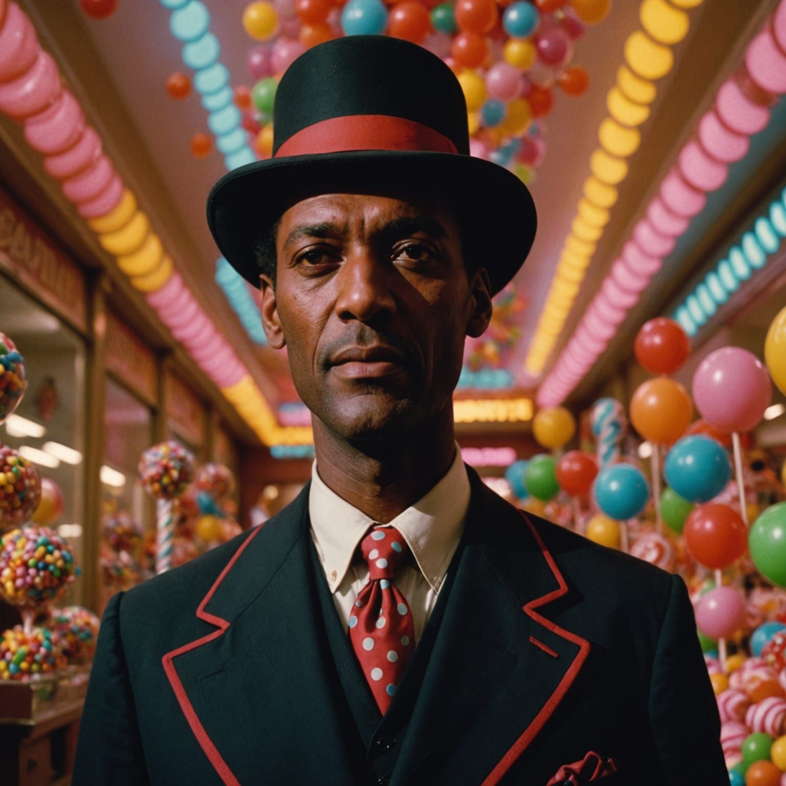 The Candyman in Candyland: Cinematic Film Still