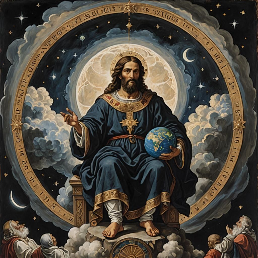 Renaissance Depiction of Yahweh Over Earth
