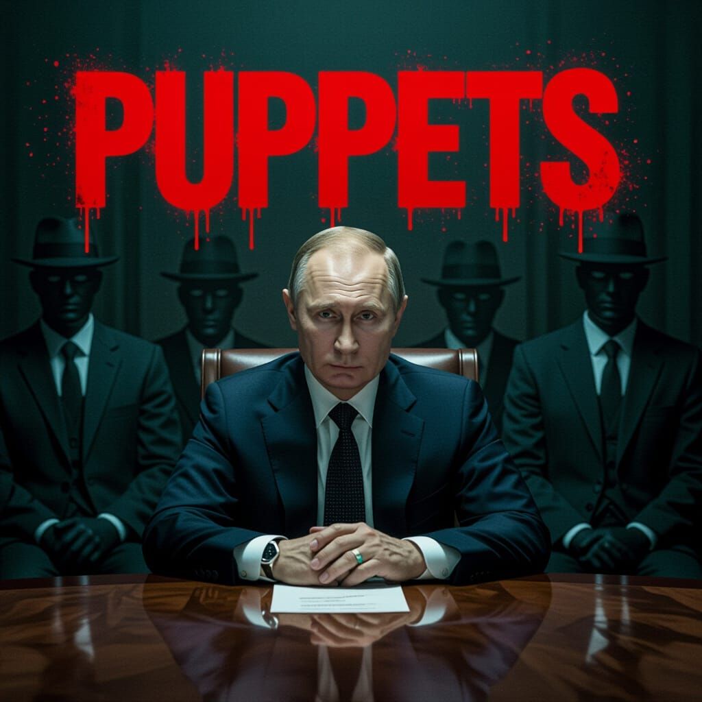 Putin Illustration in Dark Cinematic Style