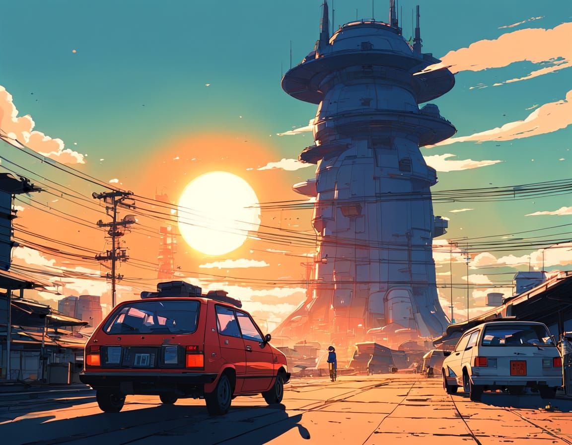 Cosmic Futurism in a Distant Planet City