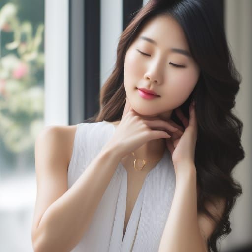 Beautiful Asian Girl Portrait in 8K