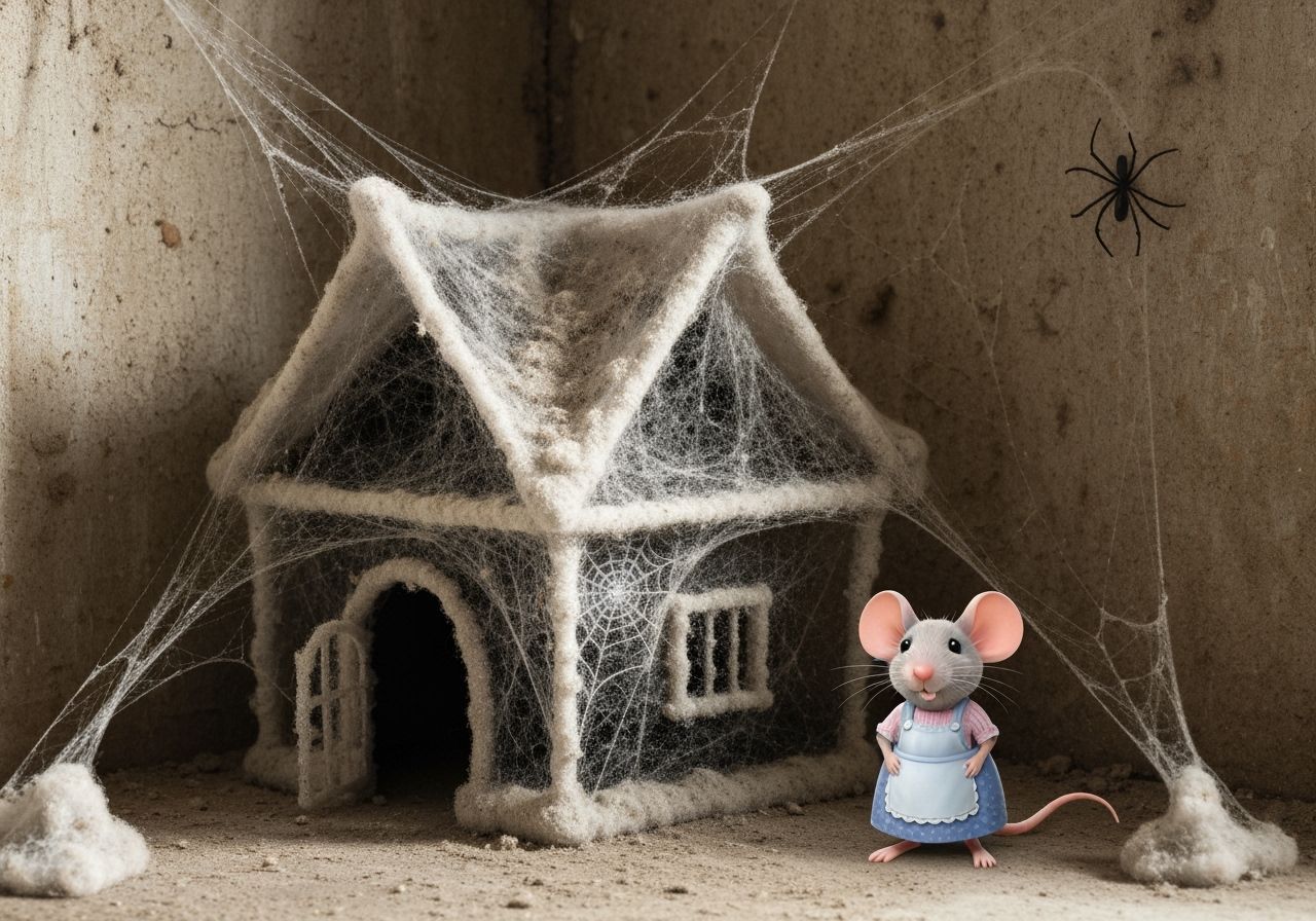 Whimsical Cobweb House for a Mouse