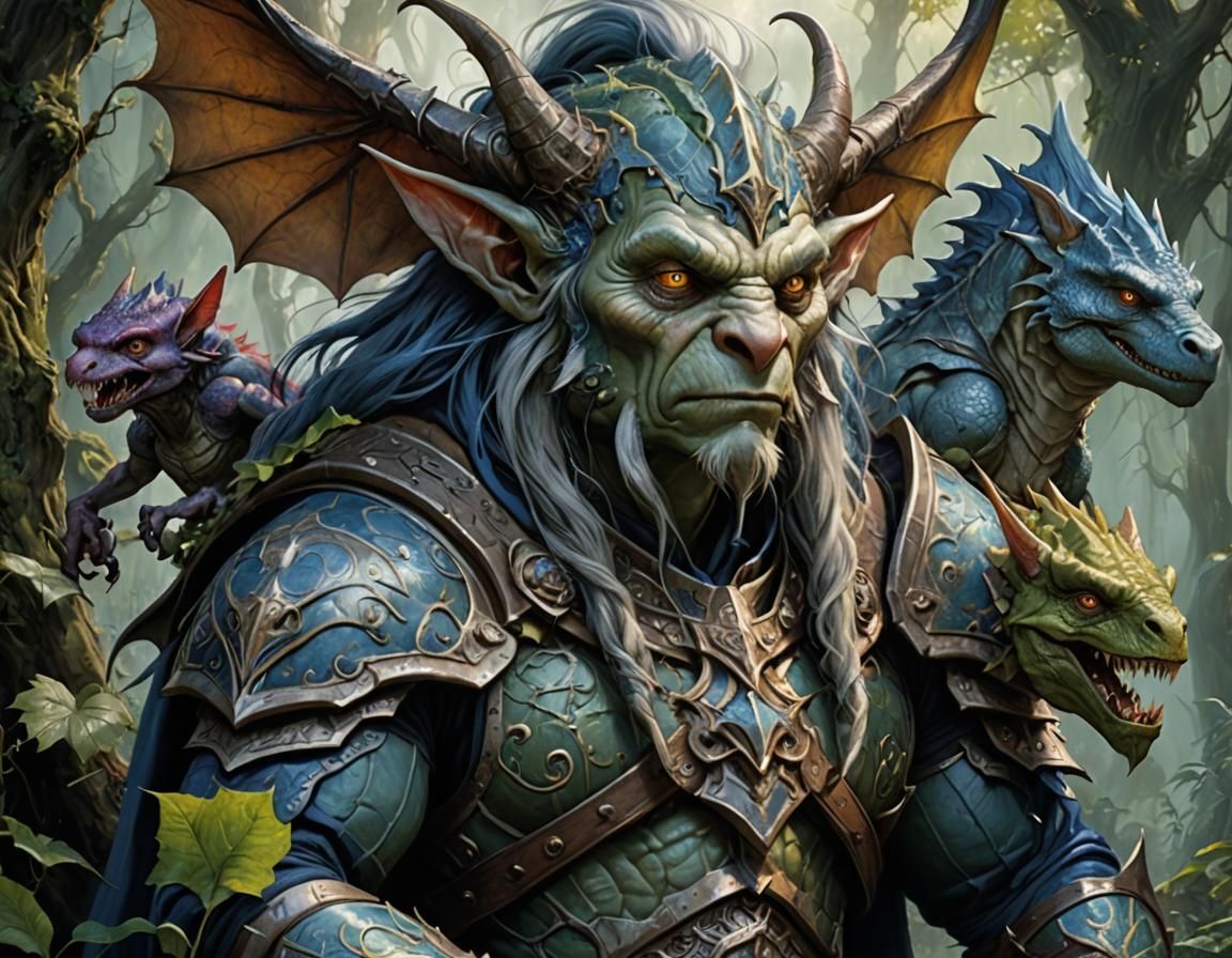 Detailed Fantasy Creature Digital Painting