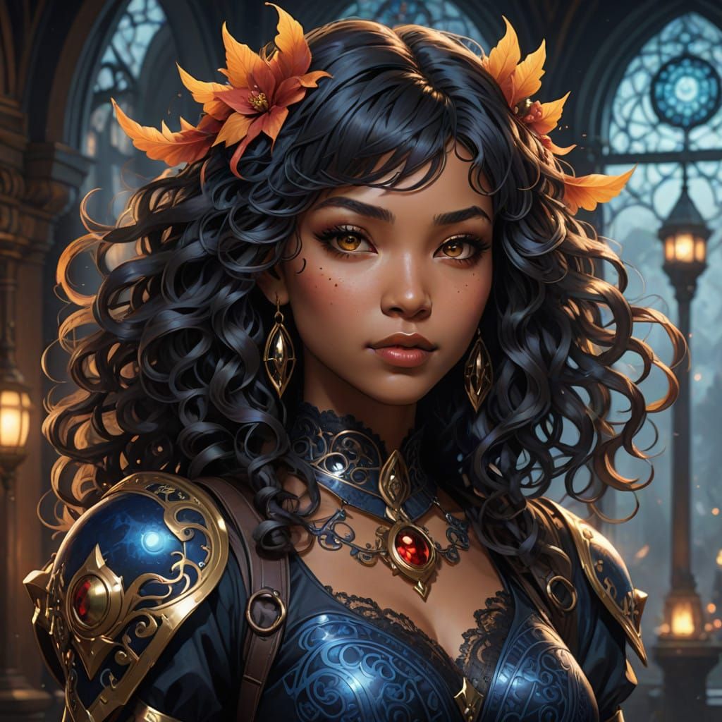 Mysterious Blasian Gothic Pokémon Goddess