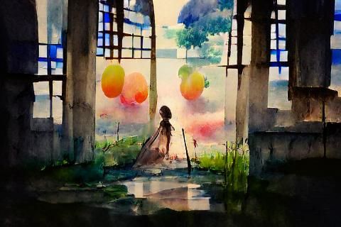 Longing: Psychedelic Watercolor in 8K Resolution