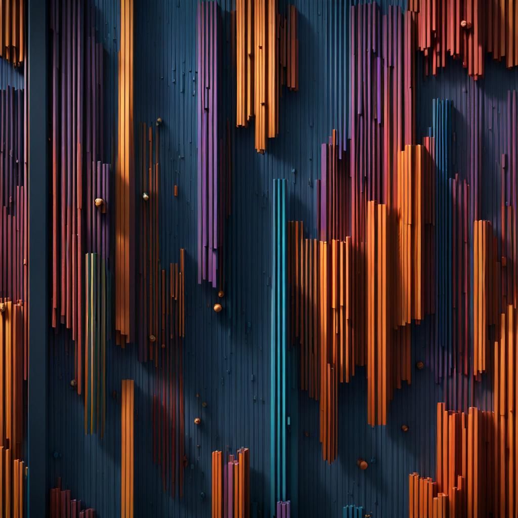 Abstract Modern Chart with Vertical Bars