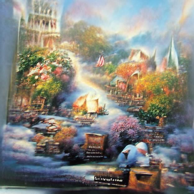 Idyllic Landscape in Storybook Illustration Style