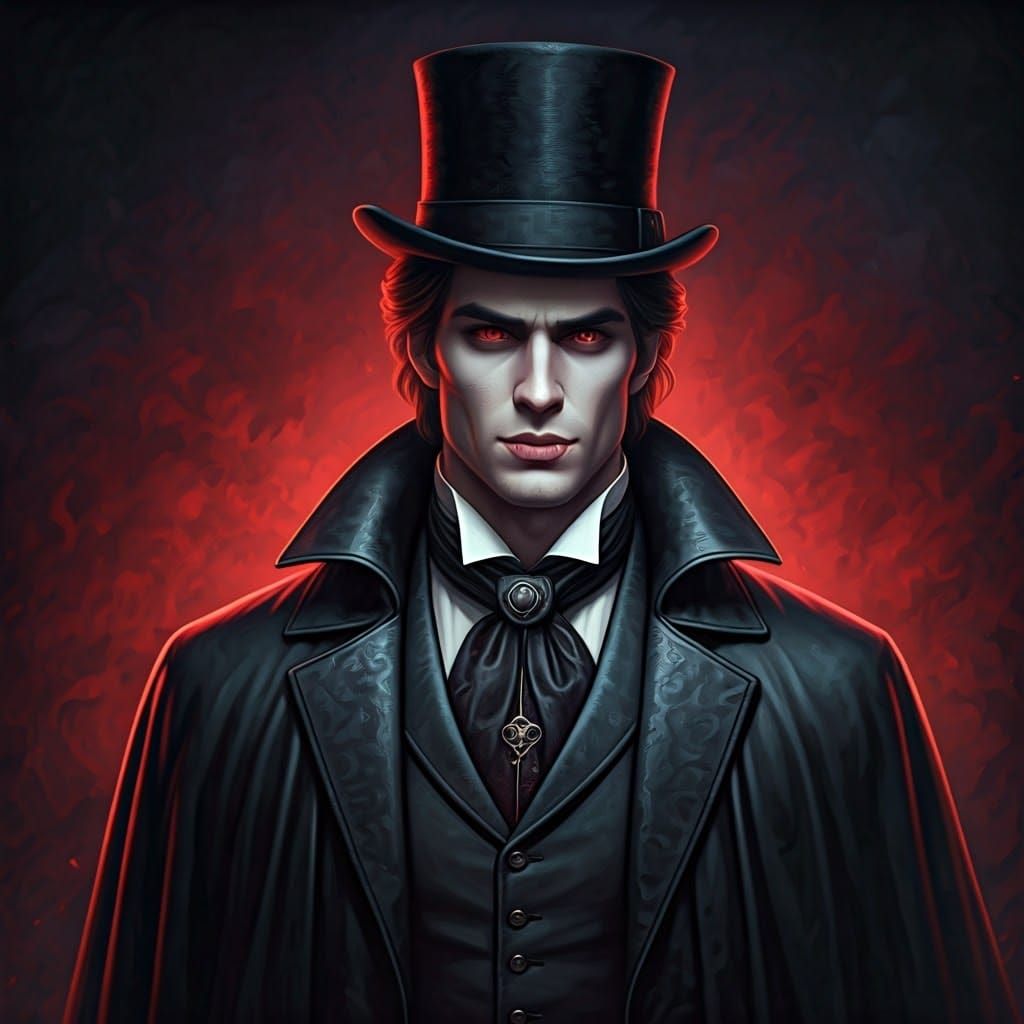 Mysterious Victorian Vampire with Chiseled Features