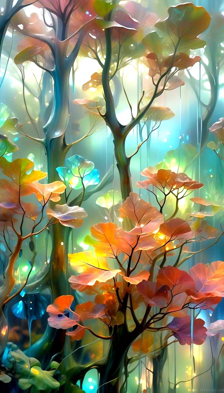 Surreal Trees in Glass Greenhouse: Strange Visions