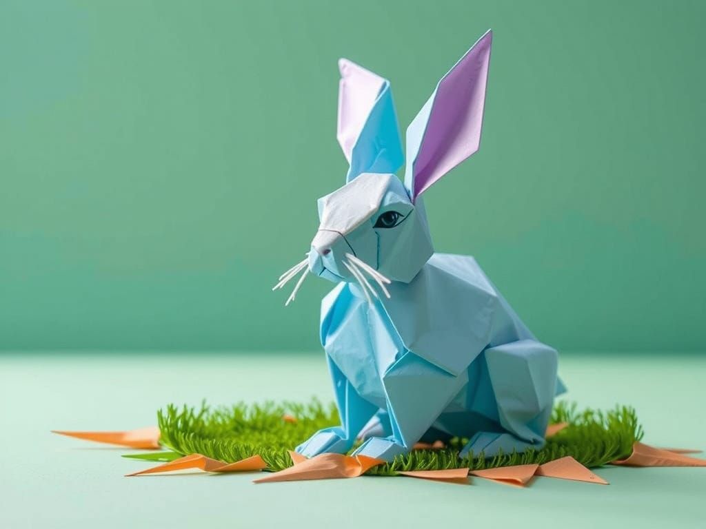 Colourful Origami Rabbit with Dynamic Lighting