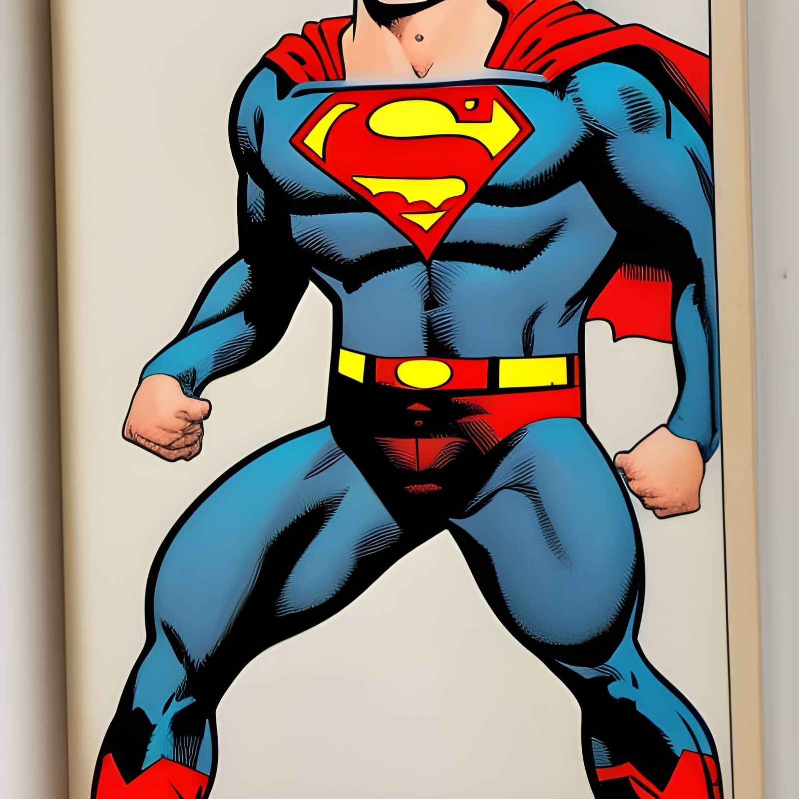Classic Comic Book Superman Illustration