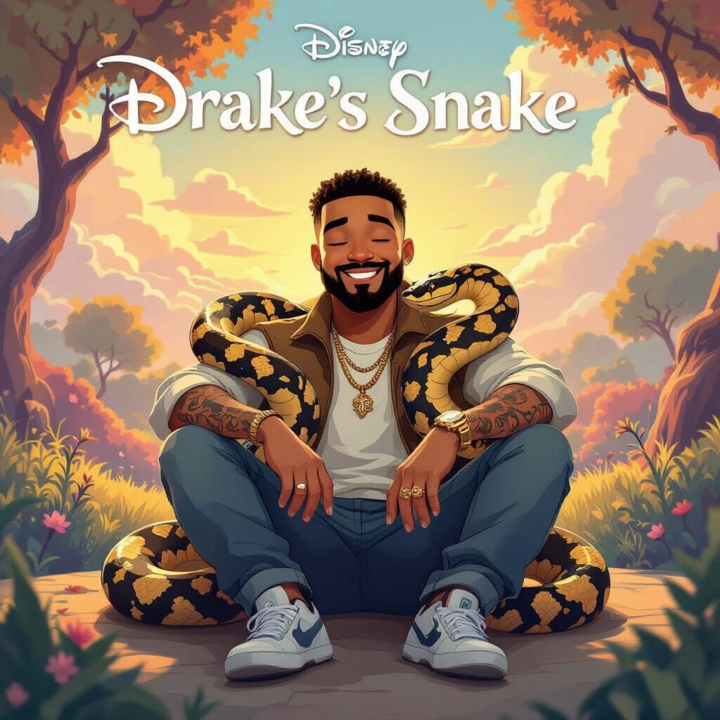 Drake's Snake: A Whimsical Disney Movie Poster