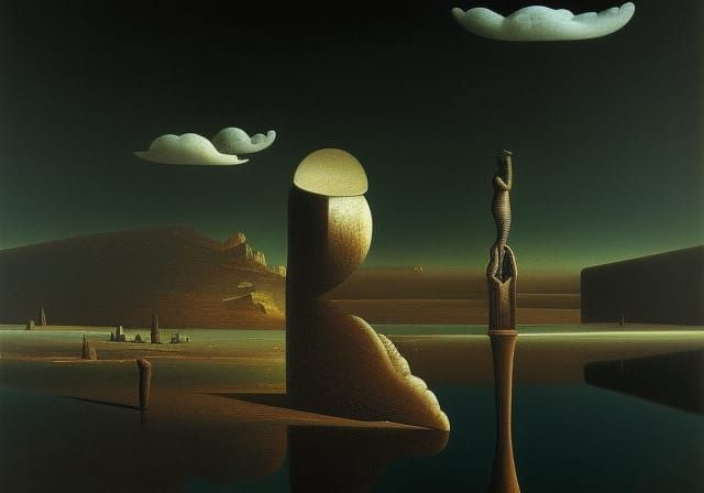 Surrealist Dreamscape: A Poem in Paint