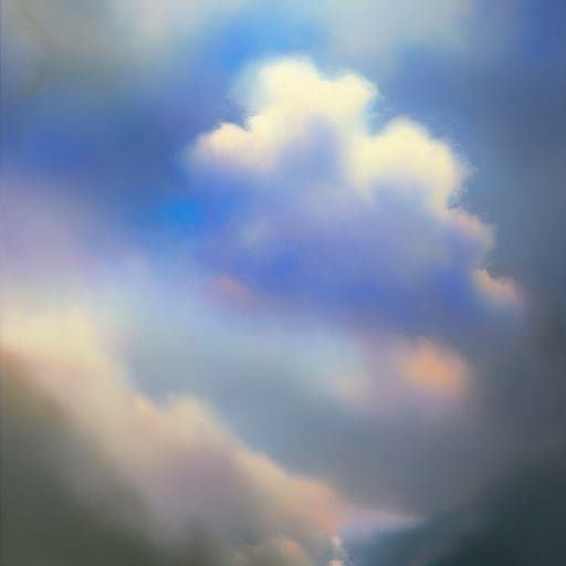 Ethereal Cloudscape in a Luminist Style