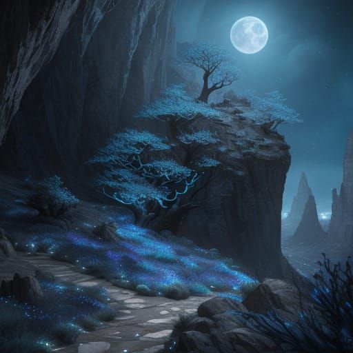 Starveil Lichen: Dark Fantasy Concept Art