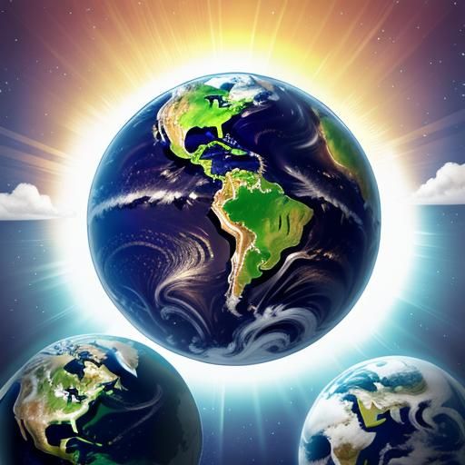 Surreal Image of Earth Being Devoured