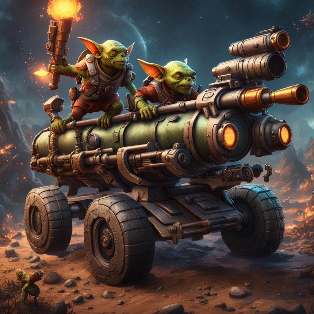 Rocket Launcher Goblin Squad: Fantasy Concept Art