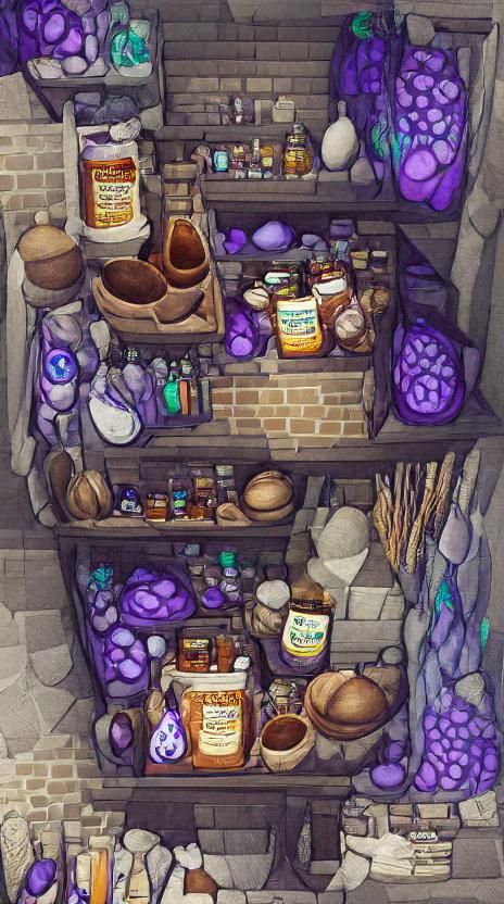 Forgotten Alchemist's Pantry: A Mysterious Scene