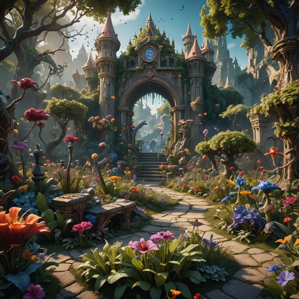 Battle in a Fantastical Magic Garden