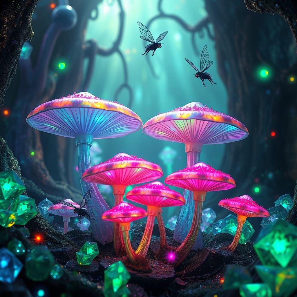 Ethereal Fairy Realm in Crystal Forest