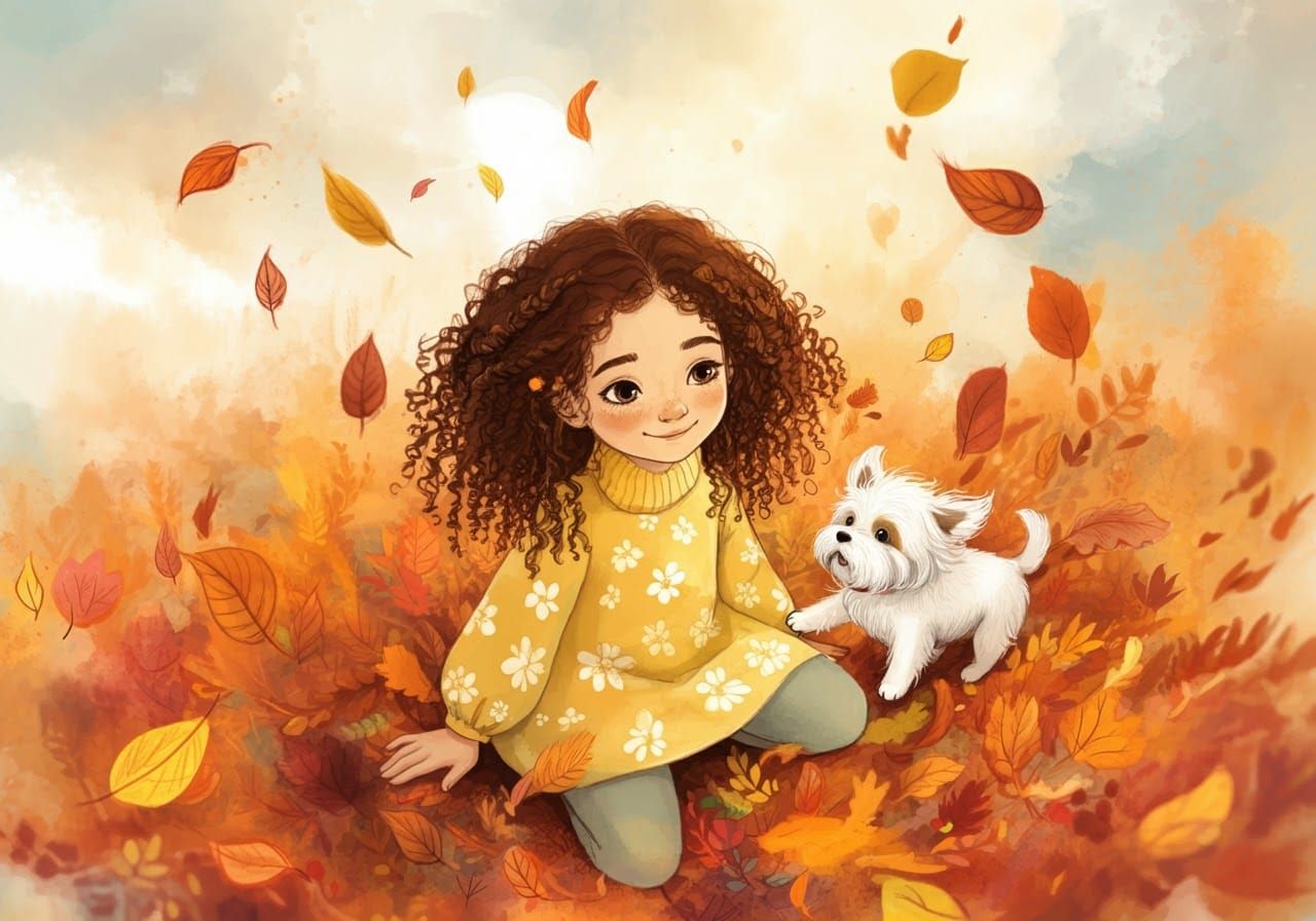 October-Child: Luella and Harry playing outside