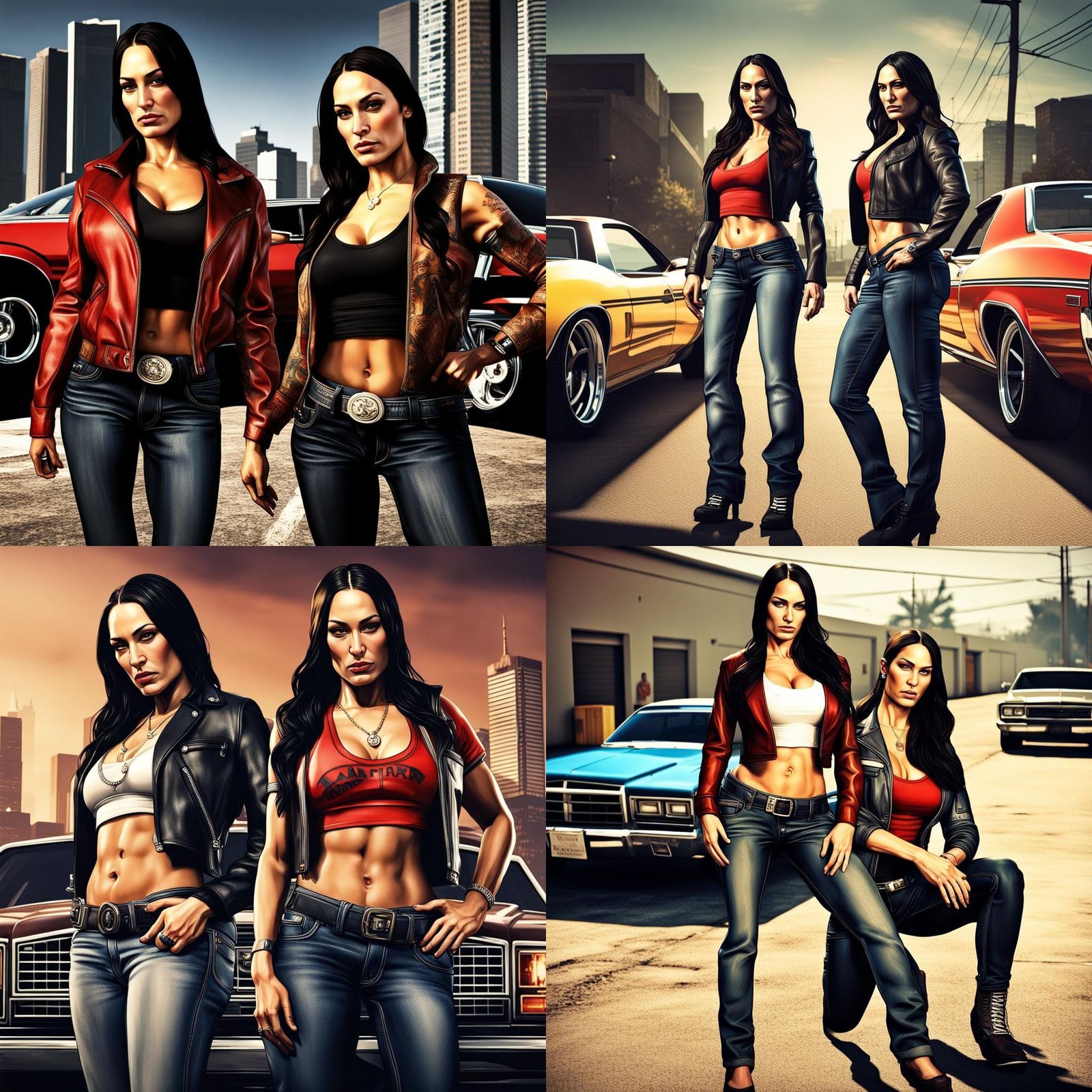 Bella Twins as GTA Characters: Hyperrealistic Digital Art