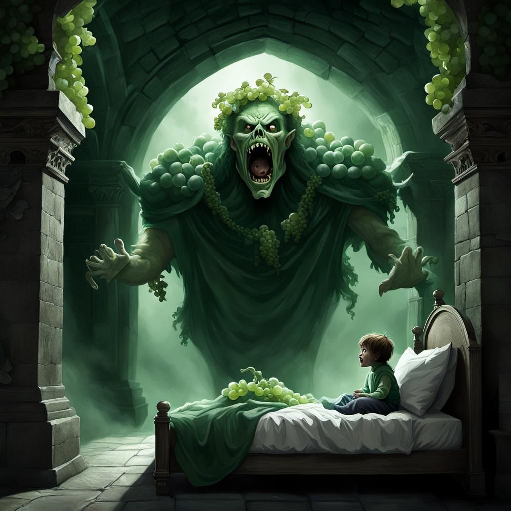 Ethereal Demon Spirit in Dark Dungeon Horror Scene