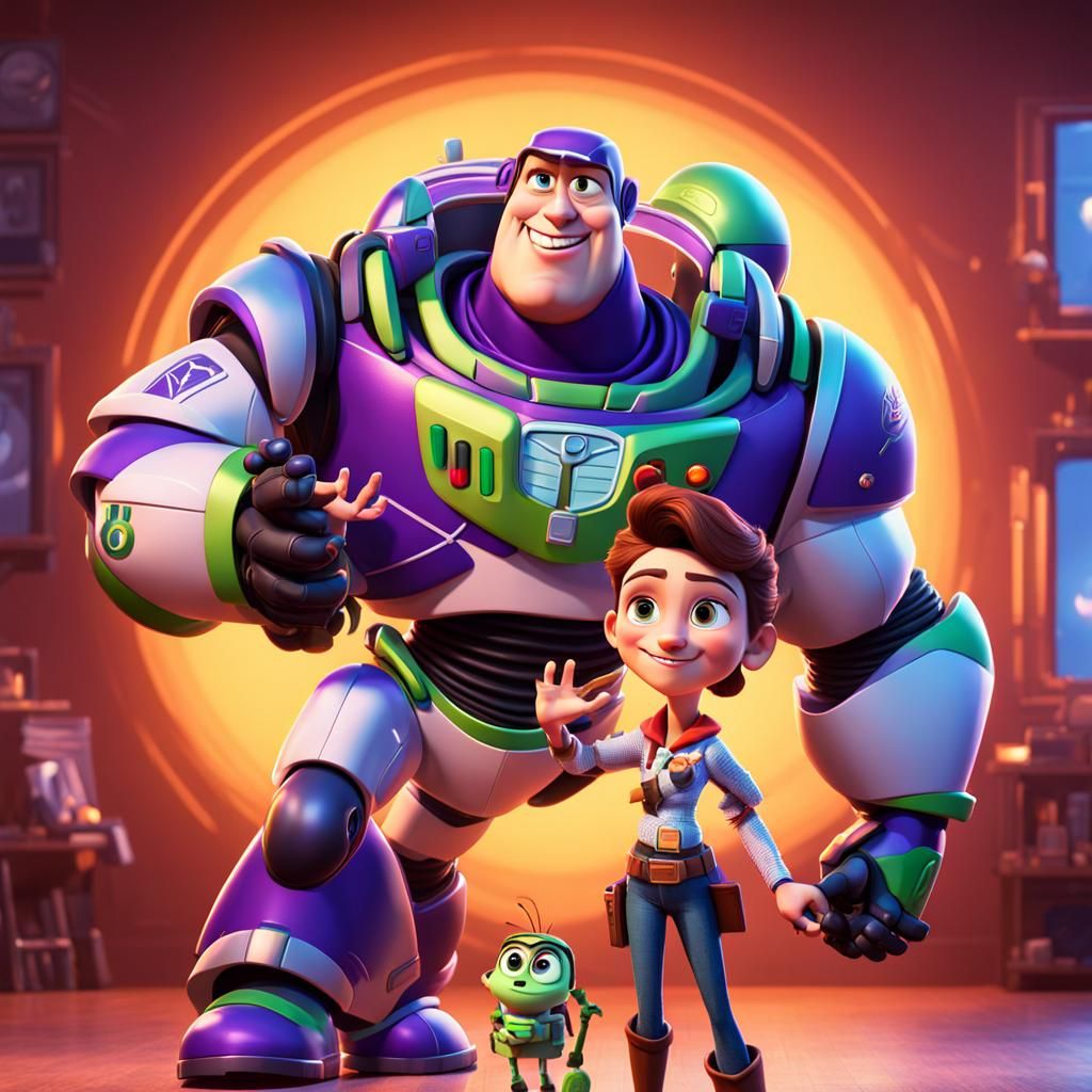 Strong Mother Figure in Bright 3D Rendering