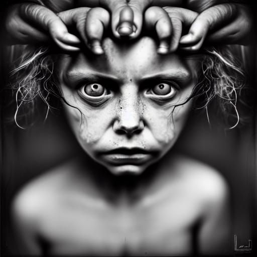 Medusa Portrait in Hauntingly Realistic Style