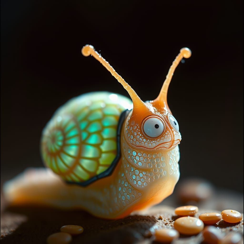 Comical Space Creature Macro Photograph in 32k