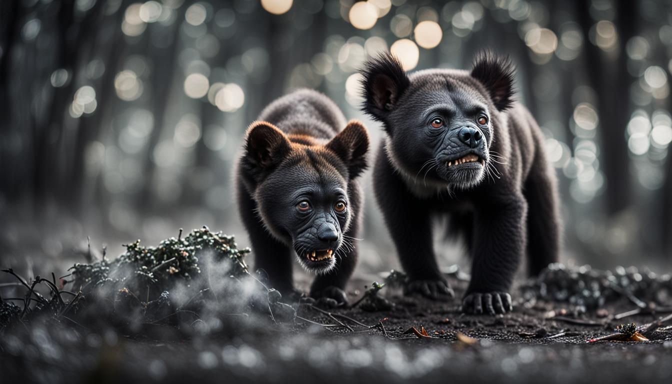 Terrifying Scene in Sharp Focus, Natural Lighting