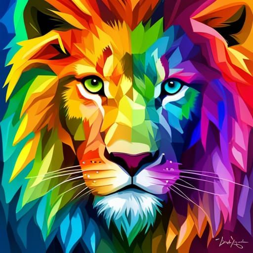 Rainbow Lion: A Colorful King of the Jungle