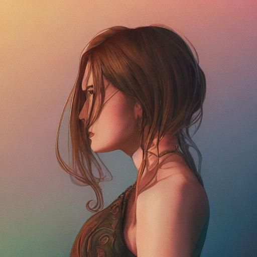 Retrofuturistic Vaporwave: Two Women Portrait in Blood Diamo...