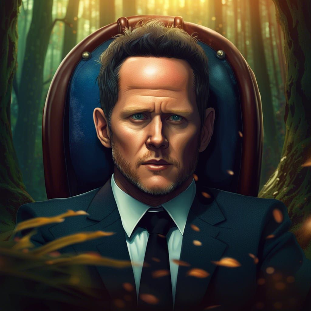 Mayhem Portrait in Cartoon Forest, Hyperrealistic 3D