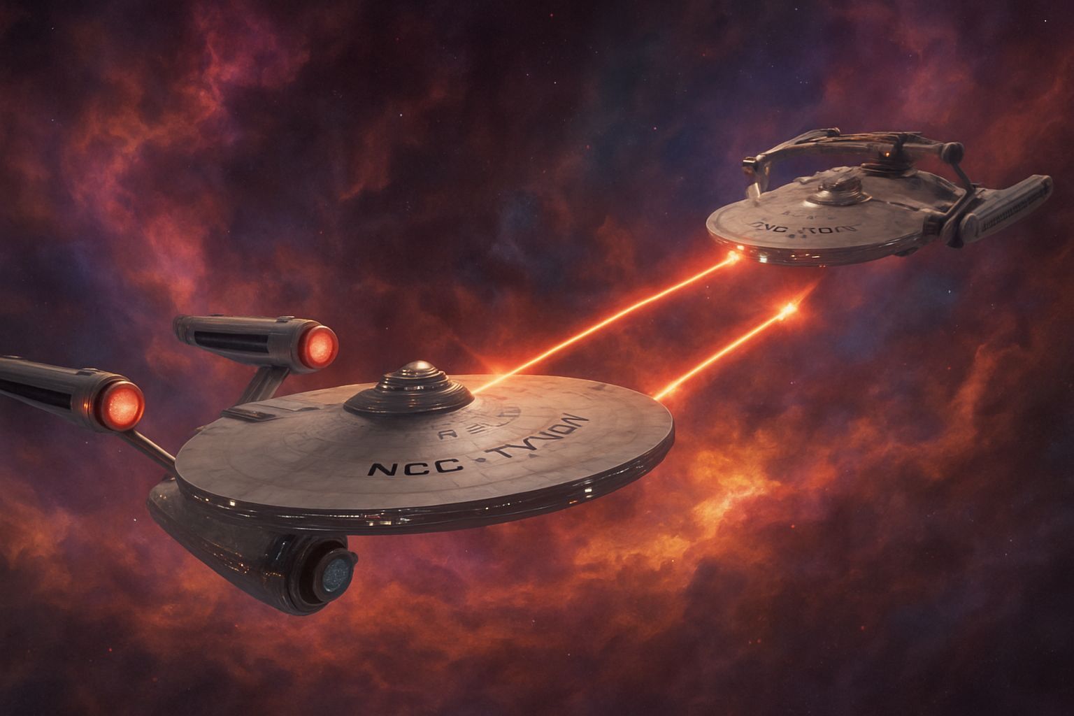 USS Enterprise Battles Reliant in Nebula