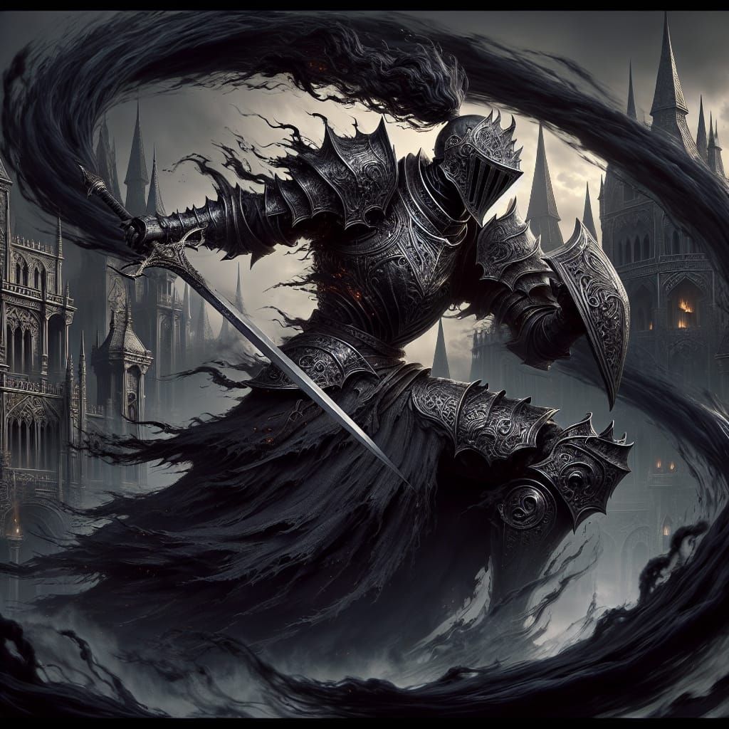 Gothic Knight in Dark Splendor