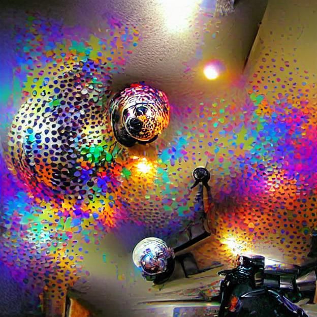 Shining Disco Ball Reflecting Light