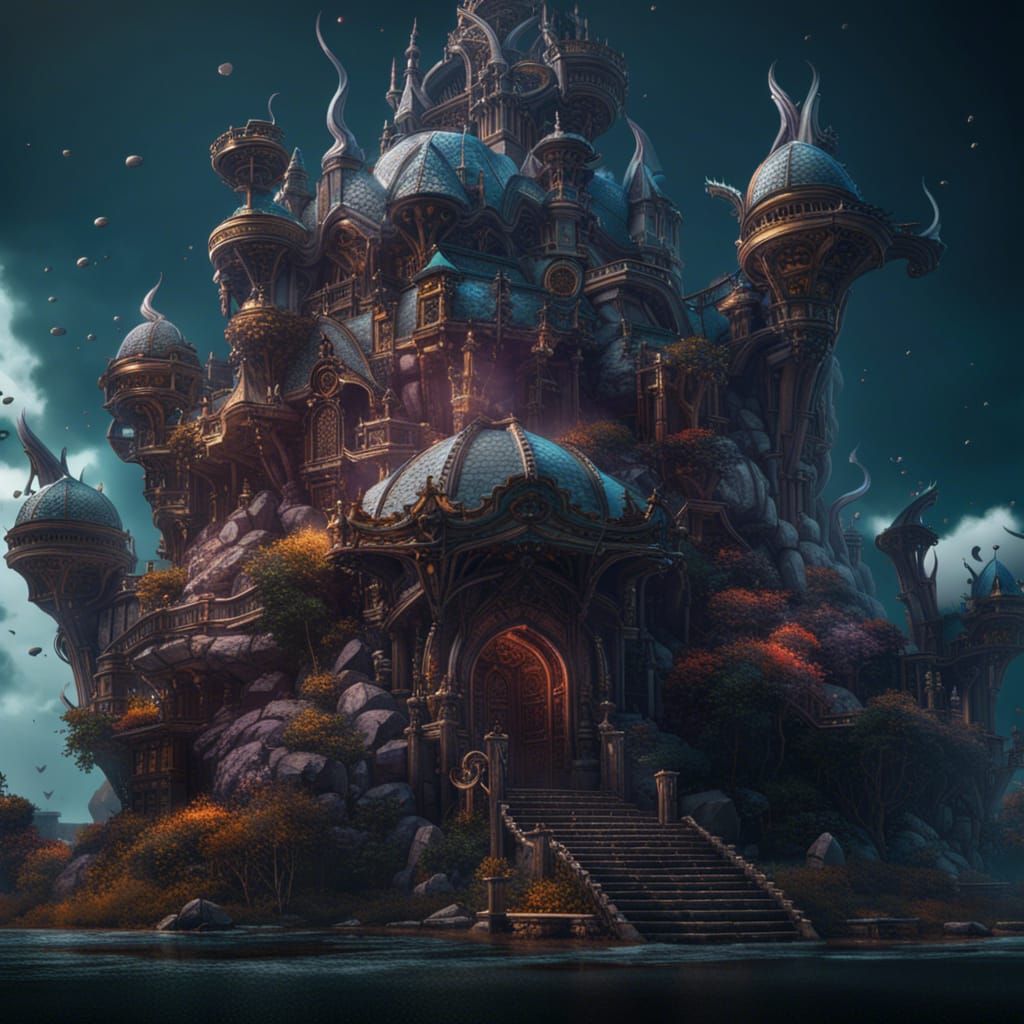 Fantastical Castle Concept Art in Deep Color